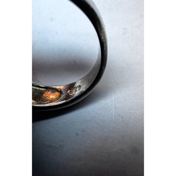 Vintage Sterling Silver 925 Ring w/ Purple Gemstone – Estate Size 4.5 - Picture 10 of 11